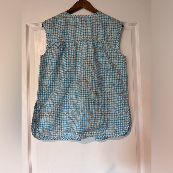 Moon Dance vintage smock flower blue pearl button size medium women’s - Picture 4 of 5